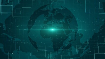 Abstract Futuristic Technology Background, The high-tech digital world of the future