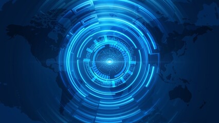 Technology Circle Background, The high-tech digital world of the future