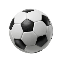 Fototapeta premium Classic Soccer Ball with Black and White Panels isolated on a transparent background