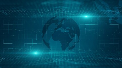 Abstract Futuristic Technology Background, The high-tech digital world of the future