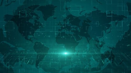 Abstract Futuristic Technology Background, The high-tech digital world of the future