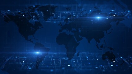 Abstract Futuristic Technology Background, The high-tech digital world of the future