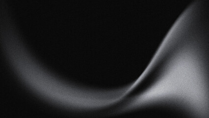 monochrome (black and white or grayscale) abstract background featuring elegant, minimalist curved shapes. subtle grayscale gradations and grainy texture.