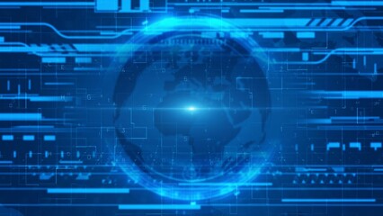 Modern Futuristic Technology Background, Abstract Digital Cyber Network Concept