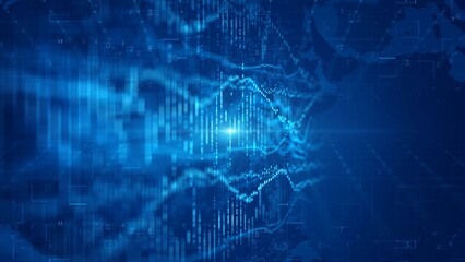 Modern Futuristic Technology Background, Abstract Digital Cyber Network Concept