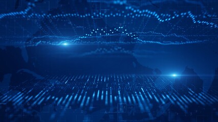 Modern Futuristic Technology Background, Abstract Digital Cyber Network Concept