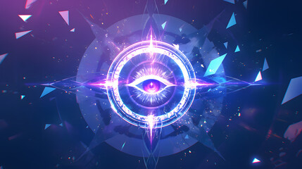psychic element icon glowing third eye symbol