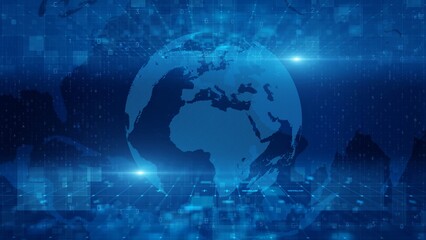 Data Information Technology Background, Abstract Digital Communication Network Concept