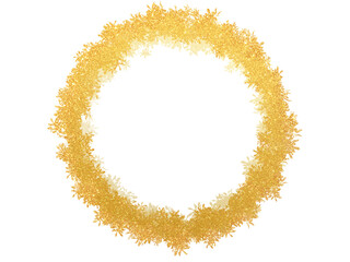 金色・リースのような円フレーム素材