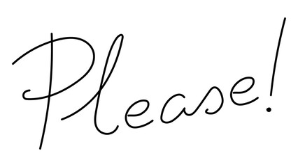 Please! word design element