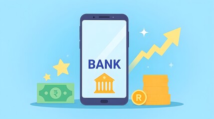Boost your Indian banking app with dynamic financial growth visuals to engage customers and attract investors using modern technology and mobile solutions