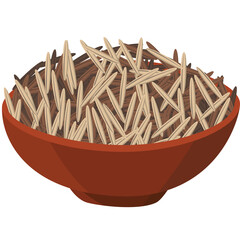 A Bowl Of Dry Grains And Seeds With A Transparent Background