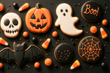 Halloween Treats and Spooky Surprises Arranged for Party Fun