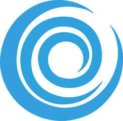 Obraz premium Abstract Swirl Design with Blue Water Wave and Spiral Circular Pattern Vector. Blue Spiral Wave Vector.