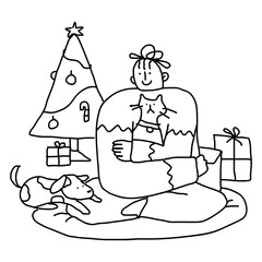 Christmas quarantine png new normal lifestyle character