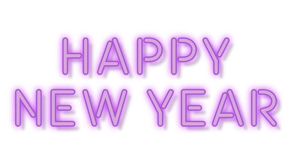 Neon bright happy new year wallpaper transparent png