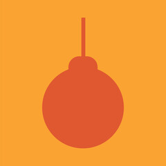 Christmas bauble png decorative ornament flat illustration vector