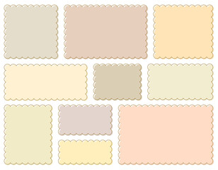 もこもこ四角の版ずれフレームセット/ナチュラル