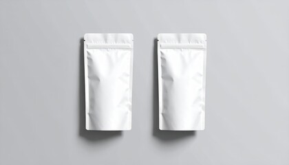 white zip pouch packaging mockup