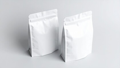 white zip pouch packaging mockup