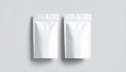 white zip pouch packaging mockup
