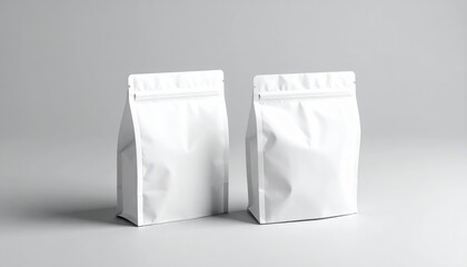 white zip pouch packaging mockup