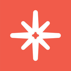 Fototapeta premium Off-white snowflake Christmas decorative geometric flat illustration vector