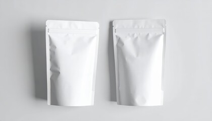 white zip pouch packaging mockup