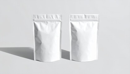 white zip pouch packaging mockup