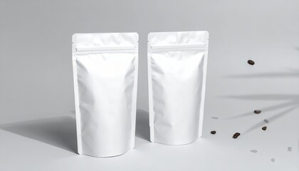 white zip pouch packaging mockup