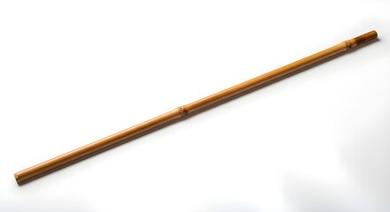Long Natural Bamboo Pole Dowel isolated on white background