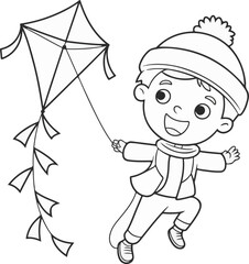 girl with a christmas tree