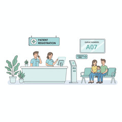 symbolizing patient registration with healthcare connection and trust.