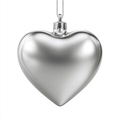 Obraz premium Elegant silver heart ornament