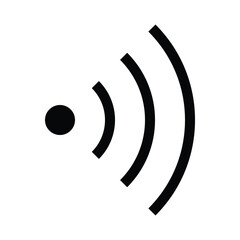 Outline NFC icon for wireless tap and contact-less payment.