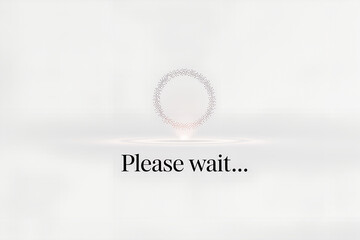 Patience in Progress: Minimalist design showcases a loading indicator against a clean backdrop, subtly conveying the passage of time and anticipation.
