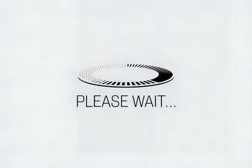 Patience and Anticipation: An abstract visualization, depicting the concept of Please Wait..., with a subtle loading animation conveying the notion of ongoing process. 