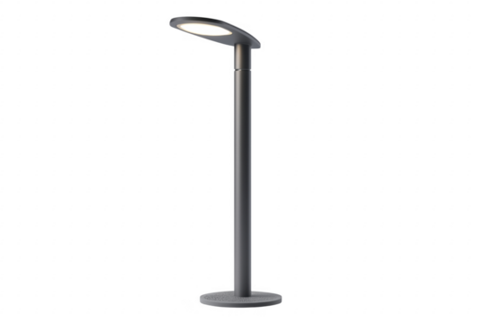 Modern gray outdoor lamp isolated on a transparent background