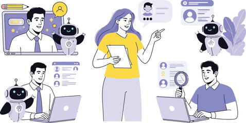 Streamline your hiring process with AI assistants and automation software for faster, smarter recruitment in a modern workplace with diverse candidates