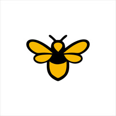 Print bee character logo design for your brand and company identity