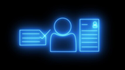 Human resources information system and specialist marketplace with digital cards contain profile information and user rating on man  on black background, double exposure - Powered by Adobe