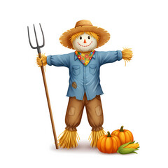 scarecrow with pumpkin