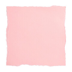 Fototapeta premium PNG Pink Torn Paper: A square of pink paper, its edges ragged, creates a textured and visually engaging background, ideal for conveying a sense of fragility, delicacy, or raw emotion.
