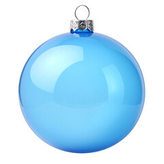 PNG Azure Orb of Festivity: A luminous, azure glass ornament, gleaming with a festive aura, embodies the holiday spirit. Capturing the essence of winter wonder.