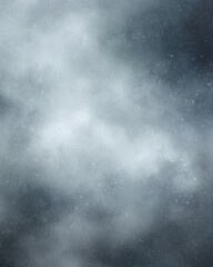 Obraz premium Abstract icy cosmic nebula background with white glowing stardust and cloudy texture