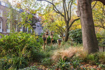 Duncan terrace gardens in Islington, London, UK.  Shot on 25 October