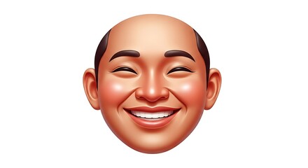 A realistic vector closeup of a woman smile showing warmth and positivity, centered on a plain white background
