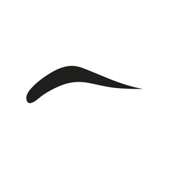 eyebrow logo icon illustration flat