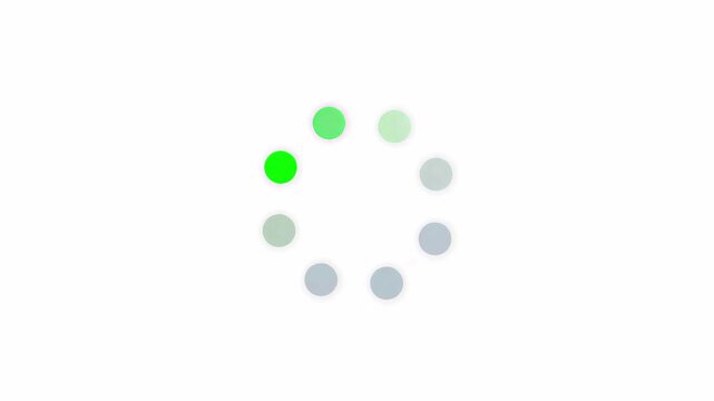 Circular Loading Animation in Green A Minimalist Visual Representation of Ongoing Processes
