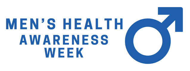 Men's health awareness logo on white background, isolated, PNG